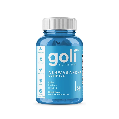 Goli Nutrition Ashwagandha Gummy, Mixed Berry, 60 Count