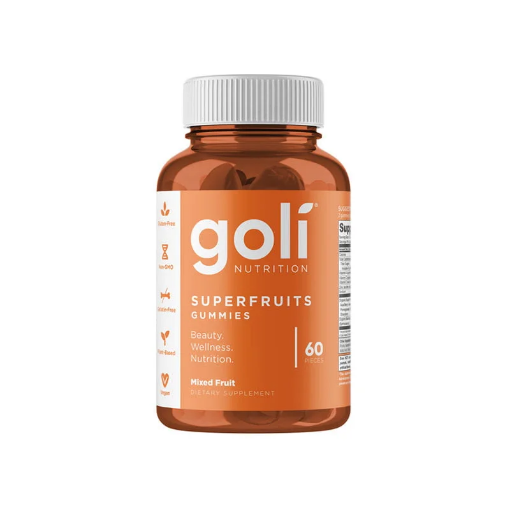 Goli Nutrition Superfruits Gummy, Fruit Blend Flavor, 60 Count