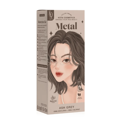 Kota Cosmetics Hair Color Cream Metal - Ash Grey