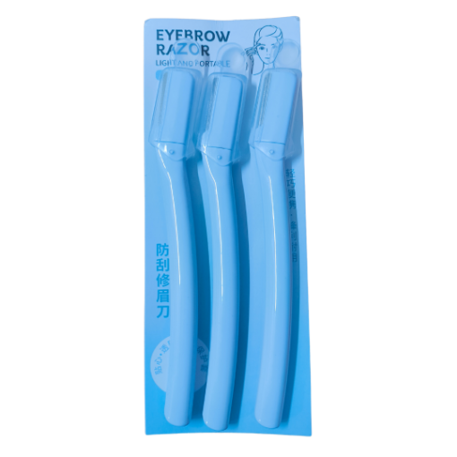 LMLTOP Eyebrow And Facial Razor (Pack Of 3 Pcs) SkyBlue