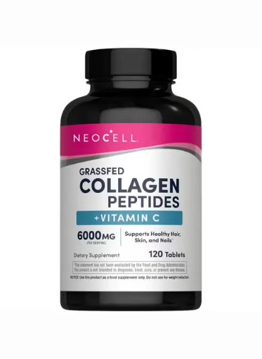 NEOCELL Grassfed Collagen Peptides + Vitamin C  120 Tablets