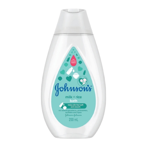 Johnsons Milk + Rice Hair And Body Baby Bath 200Ml