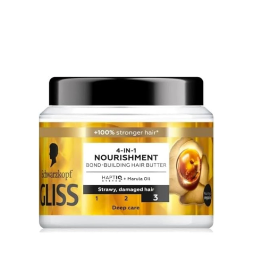 Schwarzkopf Gliss 4-in-1 Nourishment Bond-Building Hair Butter HAPTIQ System Marula Oil 400ml