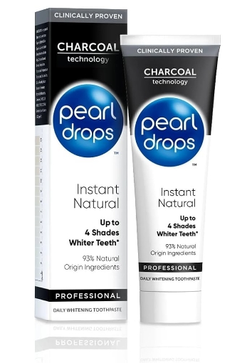 Pearl Drops Instant Natural White Activated Charcoal Toothpaste 75ml