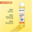 Garnier Vitamin C Brightening Over Make-up UV Mist Invisible with SPF 50+ and Vitamin C 75ml