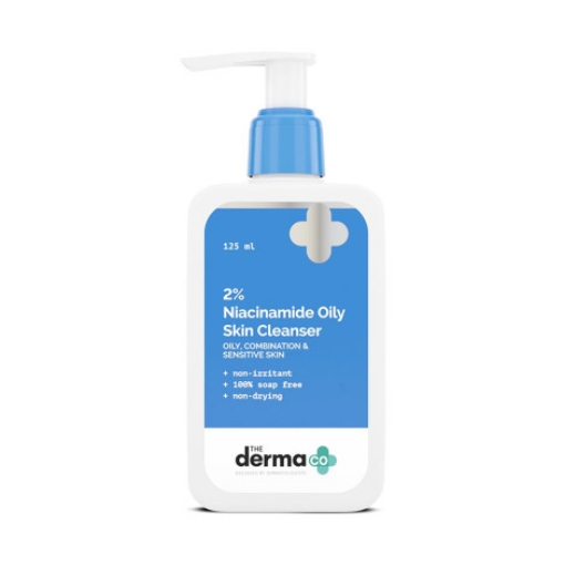 The Derma Co 2% Niacinamide Oily Skin Cleanser for Oily, Combination & Sensitive Skin 125ml