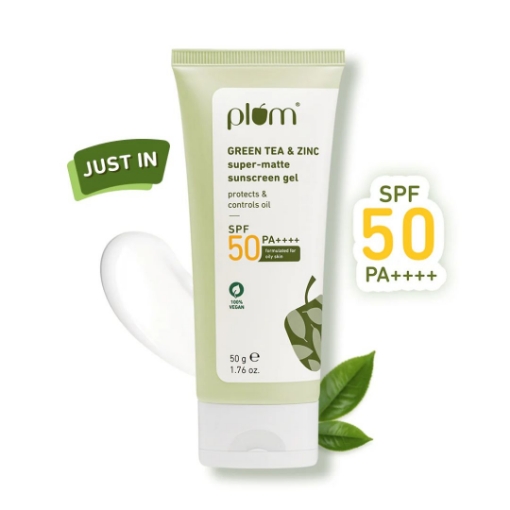 Plum Green Tea & Zinc Super Matte Gel Sunscreen SPF 50 PA++++ (50g)