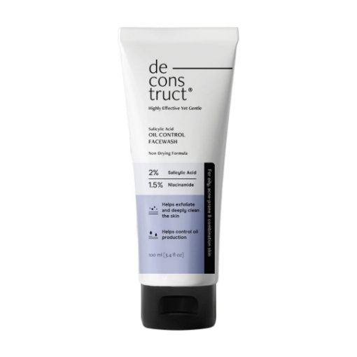 Deconstruct Salicylic Acid Oil Control Face Wash For Oily Skin 2% Salicylic Acid And 1.5% Niacinamide  100ml