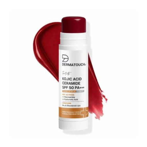 Dermatouch Kojic Acid Ceramide Tinted Lip Balm SPF 50 PA+++ - Tinted Wine (5g)